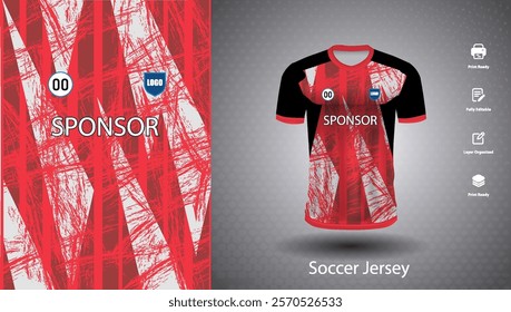 Soccer jersey design for sublimation or sports t shirt design for cricket