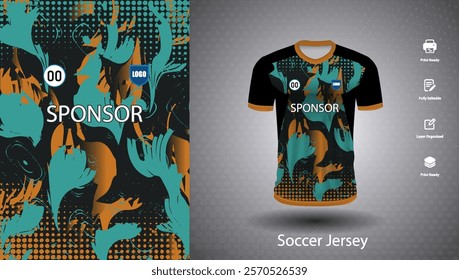 Soccer jersey design for sublimation or sports t shirt design for cricket