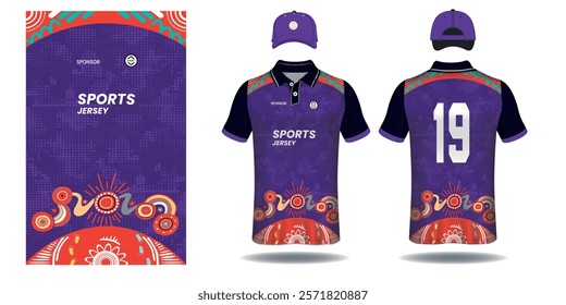 Soccer jersey design for sublimation or sports tshirt design for cricket