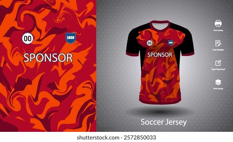 Soccer jersey design for sublimation or sports t shirt design for cricket