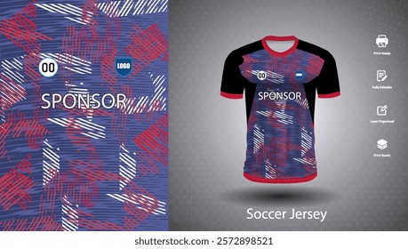 Soccer jersey design for sublimation or sports t shirt design for cricket

