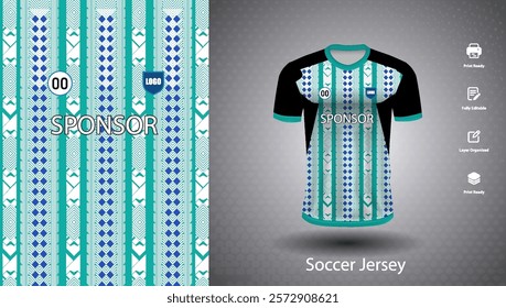 Soccer jersey design for sublimation or sports t shirt design for cricket
