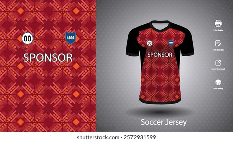 Soccer jersey design for sublimation or sports t shirt design for cricket