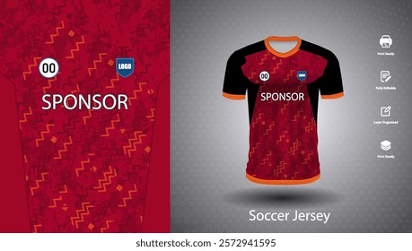 Soccer jersey design for sublimation or sports t shirt design for cricket