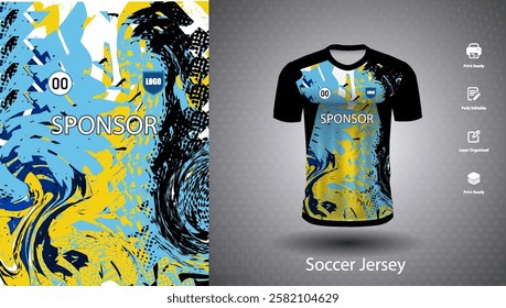 Soccer jersey design for sublimation or sports t shirt design for cricket
