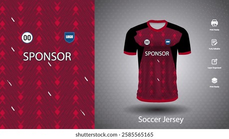 Soccer jersey design for sublimation or sports t shirt design for cricket
