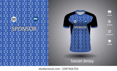 Soccer jersey design for sublimation or sports t shirt design for cricket
