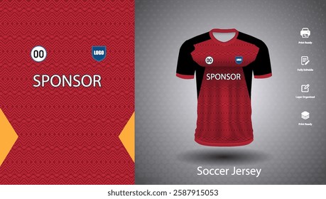 Soccer jersey design for sublimation or sports t shirt design for cricket
