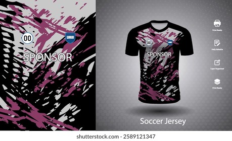 Soccer jersey design for sublimation or sports t shirt design for cricket
