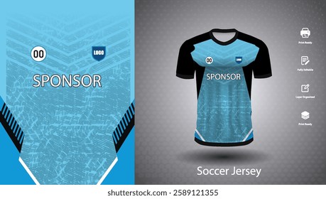 Soccer jersey design for sublimation or sports t shirt design for cricket
