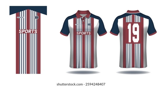 Soccer jersey design for sublimation or sports t-shirt design for cricket