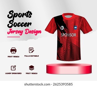 Soccer jersey design for sublimation or sports jersey design