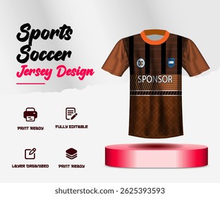 Design de camisa de futebol para sublimação ou design de camisa de esportes