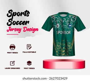 Design de camisa de futebol para sublimação ou design de camisa de esportes

