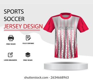 Soccer jersey design for sublimation or sports jersey design