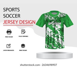 Soccer jersey design for sublimation or sports jersey design