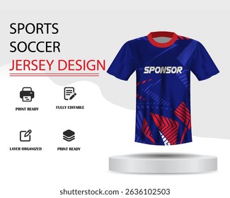 Soccer jersey design for sublimation or sports jersey design
