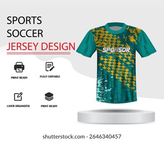 Soccer jersey design for sublimation or sports jersey design