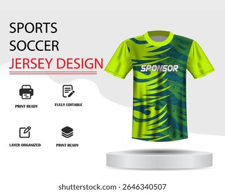Soccer jersey design for sublimation or sports jersey design