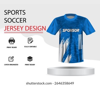 Soccer jersey design for sublimation or sports jersey design