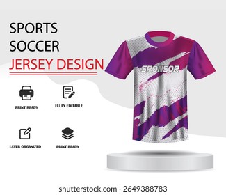 Soccer jersey design for sublimation or sports jersey design