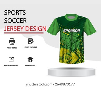 Soccer jersey design for sublimation or sports jersey design