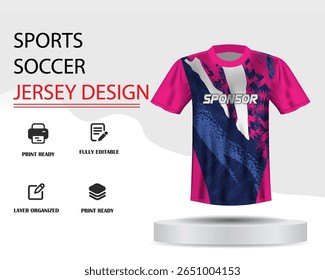 Soccer jersey design for sublimation or sports jersey design
