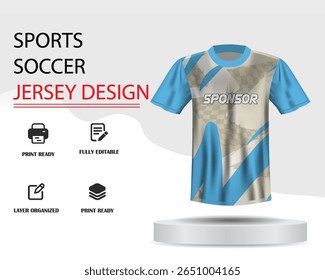 Soccer jersey design for sublimation or sports jersey design
