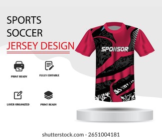 Soccer jersey design for sublimation or sports jersey design
