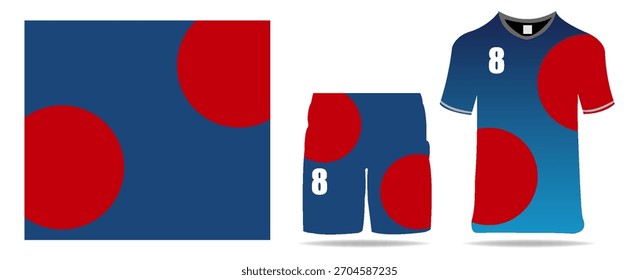 Soccer jersey design for sublimation. vector