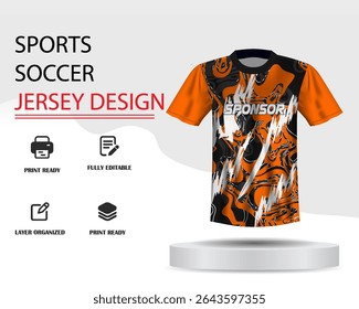Modelo de design de camisa de futebol ou design de camisa 
