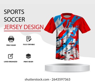 Soccer jersey design template or jersey Design 
