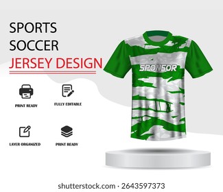 Soccer Jersey Designvorlage oder Jersey Design 
