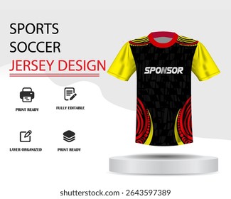Soccer jersey design template or jersey Design 
