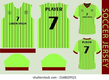 soccer jersey design template with pattern and mockup