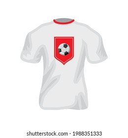 jersey de fútbol con plantilla de emblema