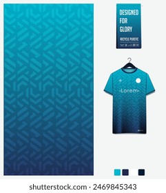 soccer jersey fabric textile pattern design for. Football kit, sport t-shirt mockup for football club. Uniform front view. Geometric pattern for sport background. Retro pattern. Vector Illustration