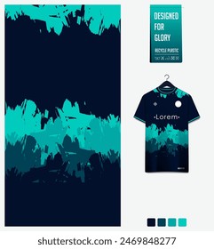 soccer jersey fabric textile pattern design for. Football kit, sport t-shirt mockup for football club. Uniform front view. Abstract pattern for sport background. Scratches pattern. Vector Illustration