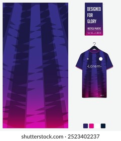 soccer jersey fabric textile pattern design for football kit, sport t-shirt mockup for football club. Uniform front view. Geometric pattern for sport background. Geometric pattern. Vector Illustration