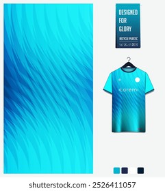 tecido de camisa de futebol design de padrão têxtil para o kit de futebol, esporte t-shirt maquete para o clube de futebol. Vista frontal uniforme. Abstrato padrão esporte fundo. Padrão de traçado do pincel. Ilustração de vetor