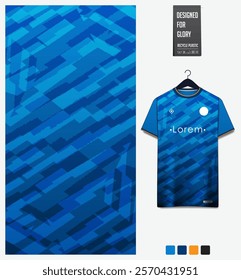 soccer jersey fabric textile pattern design for football kit, sport t-shirt mockup for football club. Uniform front view. Abstract pattern for sport clothing. Brush stroke pattern. Vector Illustration