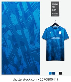 soccer jersey fabric textile pattern design for football kit, sport t-shirt mockup for football club. Uniform front view. Abstract pattern for sport clothing. Grunge texture. Vector Illustration