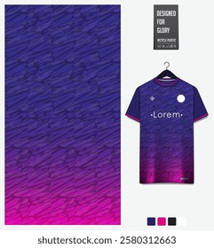 soccer jersey fabric textile pattern design for football kit, sport t-shirt mockup for football club. Uniform front view. Abstract pattern for sport clothing. Grunge texture. Vector Illustration