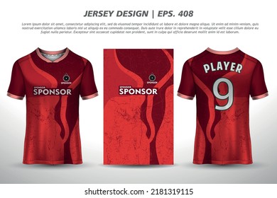 Soccer jersey football design for sublimation sport t shirt design Premium Free Vector collection