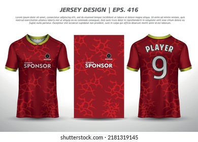 Soccer jersey football design for sublimation sport t shirt design Premium Free Vector collection