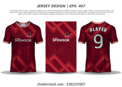 Soccer jersey football design for sublimation sport t shirt design Premium Free Vector collection
