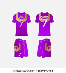 Soccer Jersey and Football Kit Presentation Mockup Template, Front and Back View Including Sportswear Uniform, Shorts and Socks and it is Fully Customization Isolated on White Background.