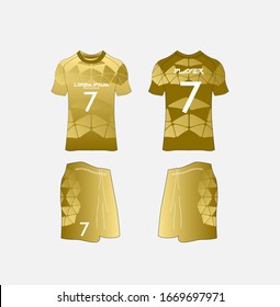 Soccer Jersey and Football Kit Presentation Mockup Template, Front and Back View Including Sportswear Uniform, Shorts and Socks and it is Fully Customization Isolated on White Background.