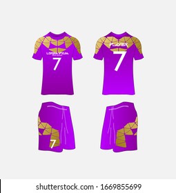 Soccer Jersey and Football Kit Presentation Mockup Template, Front and Back View Including Sportswear Uniform, Shorts and Socks and it is Fully Customization Isolated on White Background.