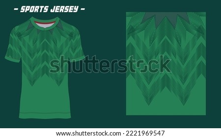  soccer jersey or football kit template design for Mexico national football team. Front and back view soccer uniform. Mexico football t shir